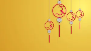 Om Wind Chimes Wallpaper