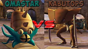 Omastar Versus Kabutops Wallpaper