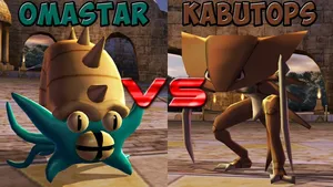 Omastar Versus Kabutops Wallpaper