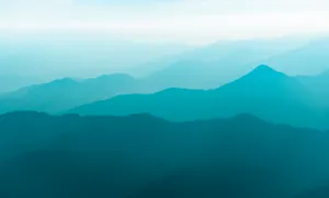 Ombre Teal Mountains Wallpaper
