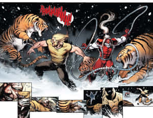 Omega Red Battling In Action Wallpaper