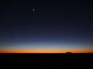 Ominous Moon In The Horizon Wallpaper