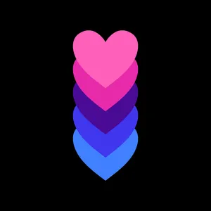 Omnisexual Pastel-colored Hearts Wallpaper