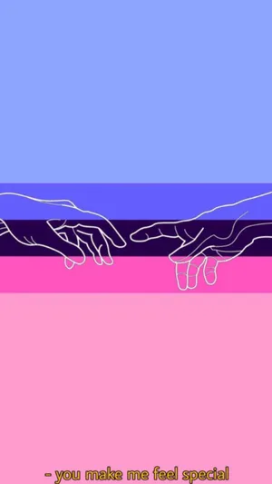 Omnisexual Reaching Hands Art Wallpaper