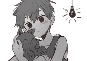 Omori Cuddling Mewo Wallpaper