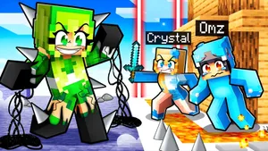 Omz And Crystal Minecraft Adventure Wallpaper