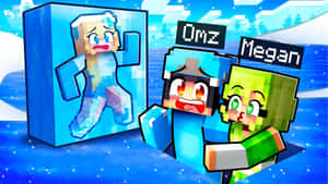 Omz And Megan Minecraft Adventure Wallpaper