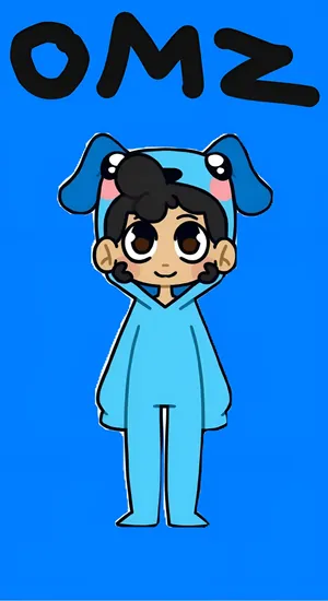 Omz Character In Blue Costume Wallpaper