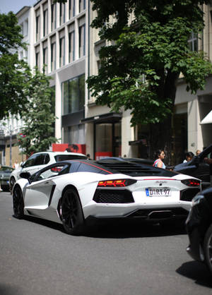 On The Road Lamborghini Galaxy Wallpaper