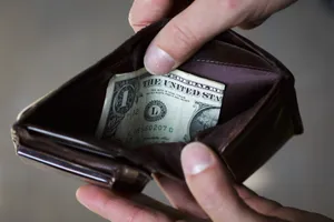 One Dollar Billin Leather Wallet Wallpaper