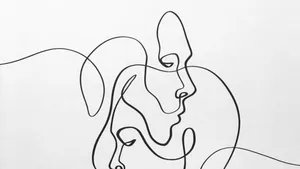 One Line Drawing Comforting Wallpaper