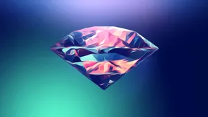 One-of-a-kind Pink And Blue Abstract Diamond Wallpaper