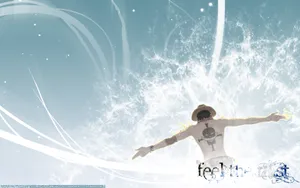 One Piece Ace Facing Crashing Waves Wallpaper