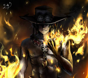 One Piece Ace Fire Power Wallpaper