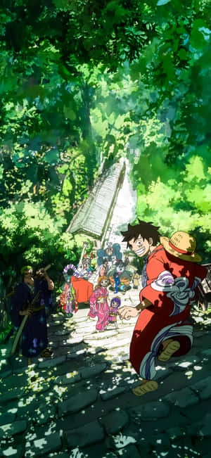 One Piece Anime Forest Adventure Wallpaper