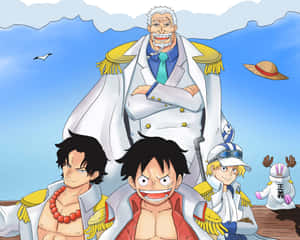 One Piece Characters Group Artwork Wallpaper