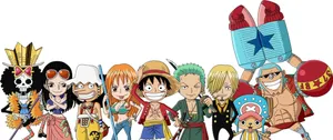 One Piece Chibi Posing Poster Wallpaper