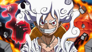 One Piece Gear5 Luffy Transformation Wallpaper