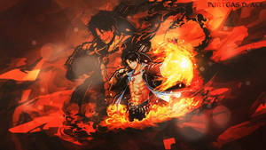 One Piece Live Portgas Red Flame Background Wallpaper