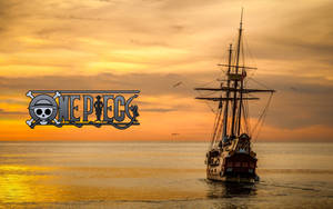 One Piece Logo Ship Wallpaper