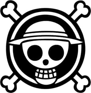 One Piece Logo With Skull And Crossbones Wallpaper