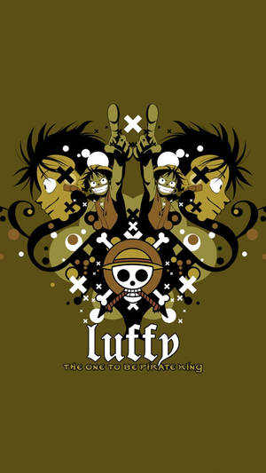 One Piece Luffy Green Iphone Wallpaper