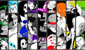 One Piece Main Characters Assembling For Action Wallpaper