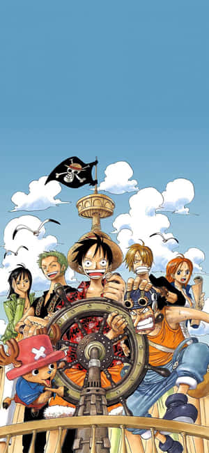 One Piece Main Characters In Action: Wallpaper