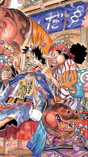 One Piece Manga Crew At Sea Wallpaper