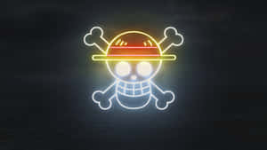 One Piece Neon Logo Wallpaper Wallpaper