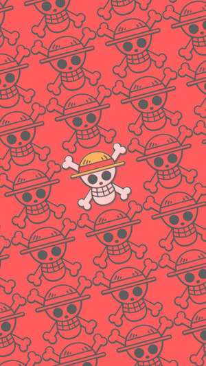 One Piece Phone Jolly Roger Collage Wallpaper