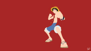 One Piece Red Minimalist Iphone Wallpaper