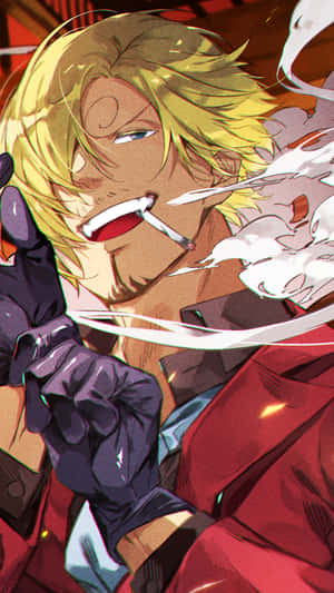 One Piece Sanji Dynamic Action Wallpaper