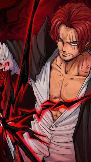 One Piece Shanks Intense Stance Wallpaper