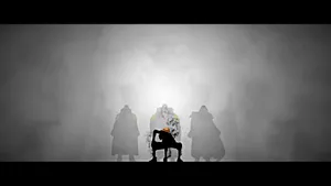 One Piece Silhouettesin Mist Wallpaper
