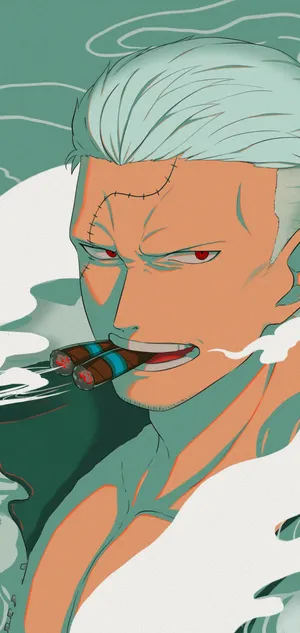 One Piece Smoker Artwork Lock Screen Wallpaper