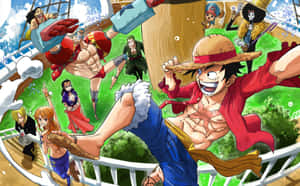 One Piece Straw Hat Crew Adventure Wallpaper