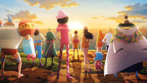 One Piece Straw Hat Crew Sunset Wallpaper