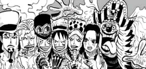 One Piece Straw Hat Pirates Sketch Wallpaper