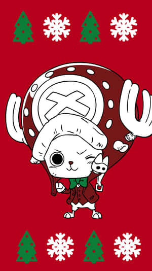 One Piece Tony Tony Chopper Christmas Wallpaper