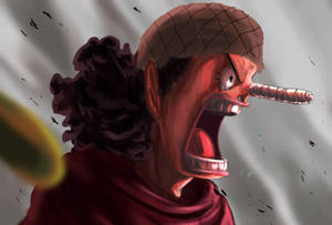 One Piece Usopp Scream Artwork Wallpaper