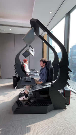 One Will Rule Them All - Conquer Your Gaming Sessions With Our Gaming Chairs Wallpaper