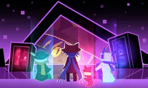 Oneshot Charactersin Cyber World Wallpaper