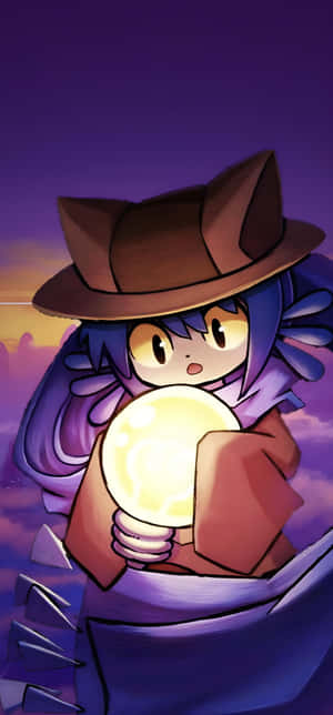 Oneshot Game Protagonist Holding Light Wallpaper