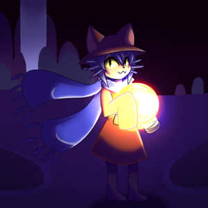 Oneshot Niko Holding Lightbulb Wallpaper