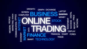 Online Trading Concept Word Cloud Wallpaper