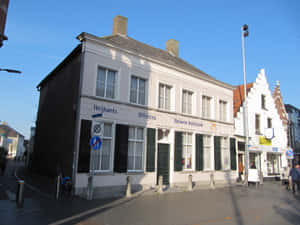 Oosterhout City Corner Building Wallpaper