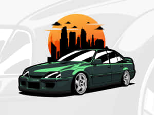 Opel Omega In A Twilight Setting Wallpaper