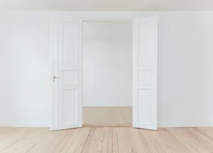 Open Door Empty House Wallpaper