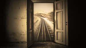 Open Door Railroad Wallpaper